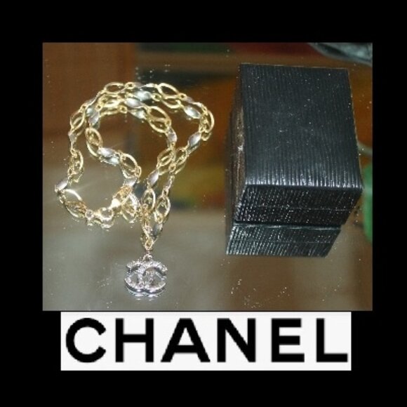 Auth Iconic CHANEL Pendant on 925/14k Chain Necklace w purchase of pendant - Picture 1 of 7